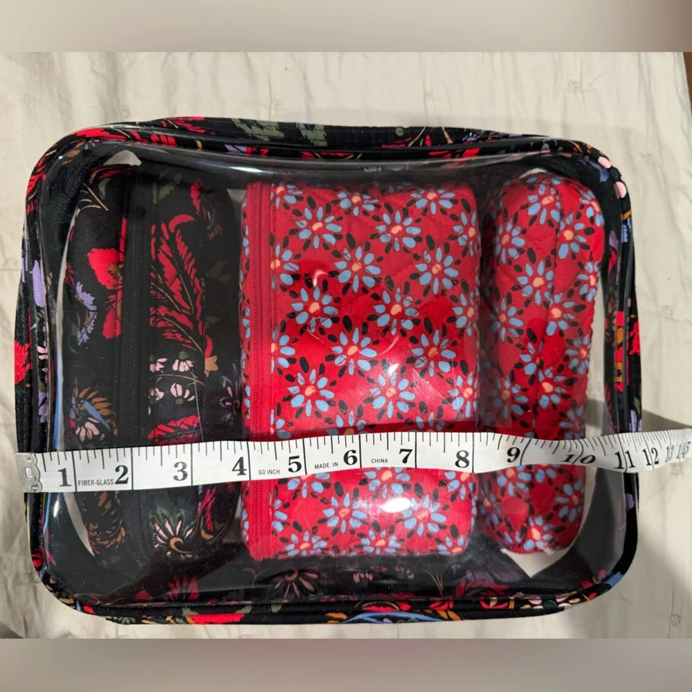 Vera Bradley 4 Piece Cosmetic Set - Venetian Paisley/Flowers